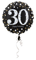 Globo foil Golden 30th Birthday 43cm
