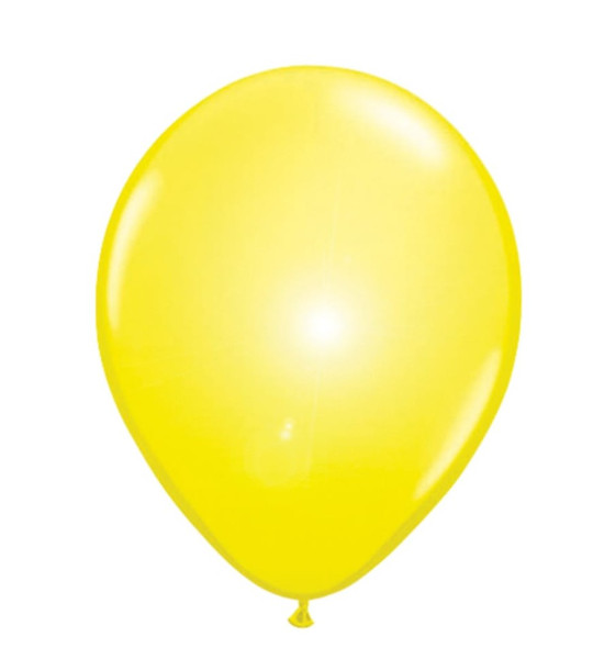 5 LED ballonnen zonnegeel 30cm