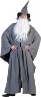 Vista previa: Disfraz de brujo gris para hombre