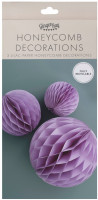 Preview: 3 Purple Eco honeycomb balls