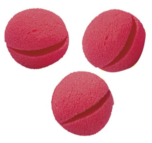 Red foam clown noses 5.5cm pack of 4