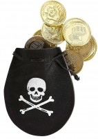 Skull piratpose med 12 doubloons