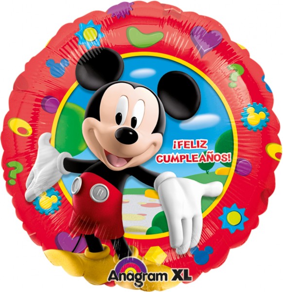 Rød Mickey Mouse fødselsdag ballon