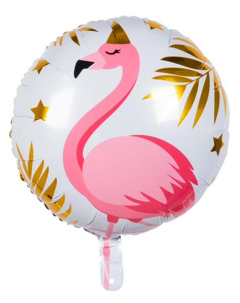Ballon aluminium fête flamant rose 45cm