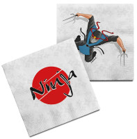 20 serviettes Ninja Power 33cm