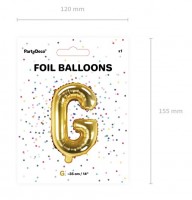 Preview: Foil balloon G gold 35cm