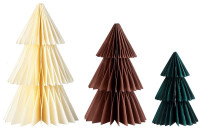 Preview: 3 natural honeycomb ball Christmas tree standees