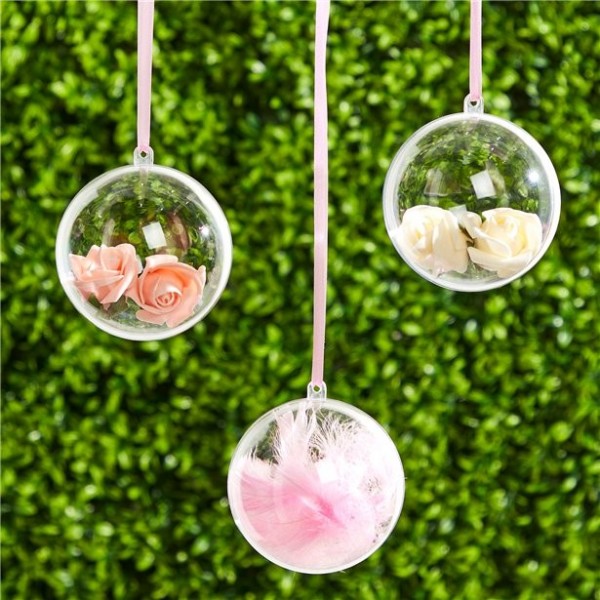 5 fillable balls hanging decoration 8cm
