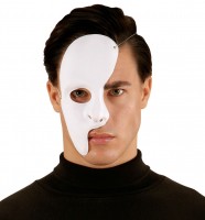 Aperçu: Demi-masque fantôme blanc