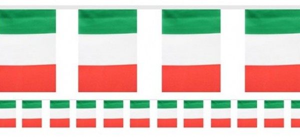 Chaîne de fanion Italie Tricolore 6m