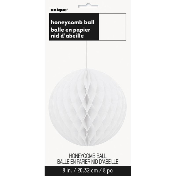 Decorative honeycomb ball honey white 20cm