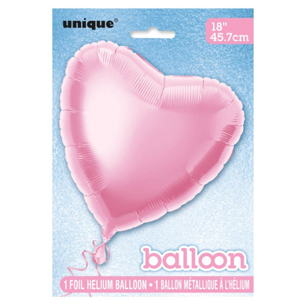 Balon serce True Love różowy 2
