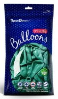 Preview: 50 party star metallic balloons green 27cm