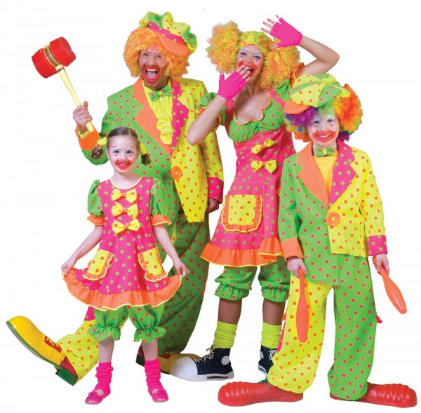 Färgglad clown herrkostym 2