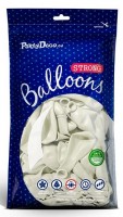 10 Partystars balloner i hvid 30cm