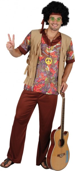Hippie Lennon herre kostume