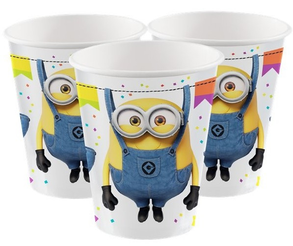 8 Minions party cups 250ml