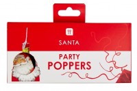 Oversigt: 8 Santa Party Popper 6 x 4 cm
