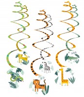 6 Wild Life Dschungel Spiralhänger