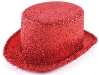 Red show glitter top hat