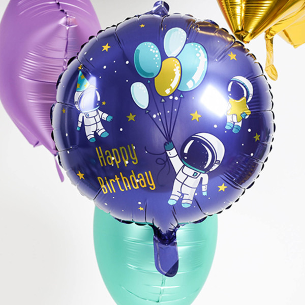 Ballon aluminium anniversaire astronaute 45cm