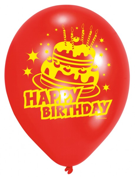 6er Set Happy Birthday Luftballons 3