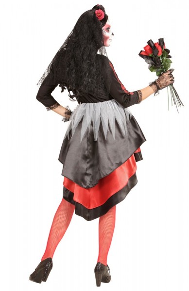 Costume de dame squelette Dia De Los Muertos pour femme 3
