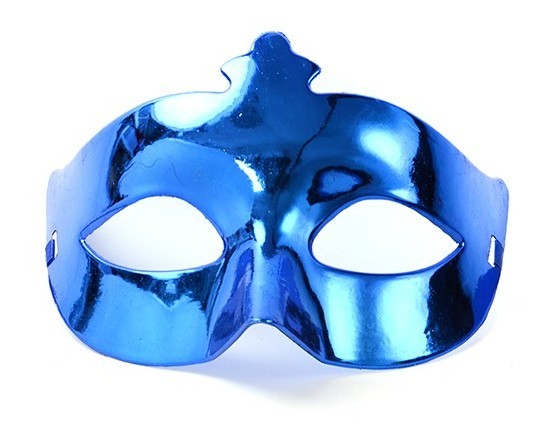 Party Maske Mystik Metallic Blau