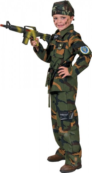 Disfraz infantil de francotirador militar verde
