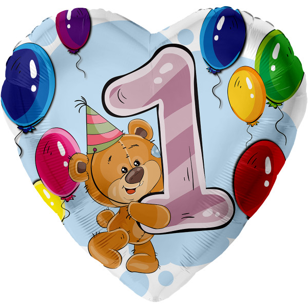 Bear balloon per il 1 ° compleanno