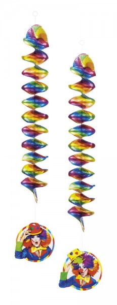 2 kleurrijke decoratiespiralen