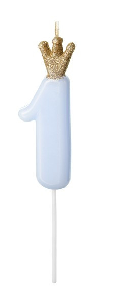 Birthday King number 1 cake candle 9.5cm