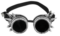 Silberne Cyber Steampunk Brille