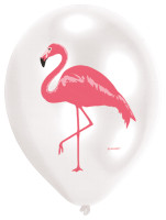 Vista previa: 6 globos Flamingo Paradise 27cm