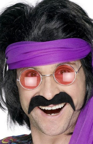 Hippie moustache Johnny Black