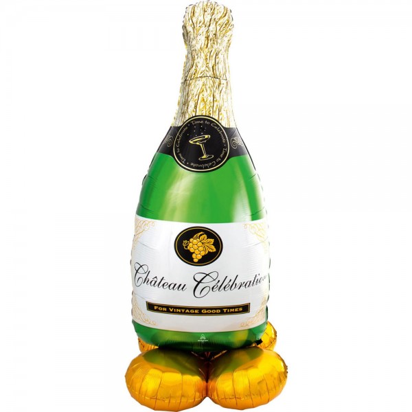 Bottiglia di champagne palloncino gigante AirLoonz 130 cm