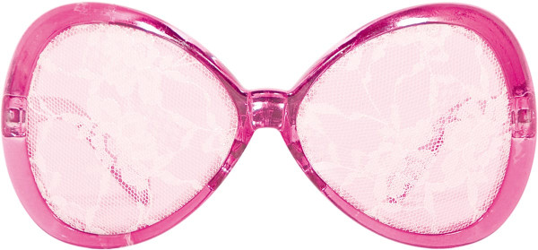 Brille mit Spitze in Pink