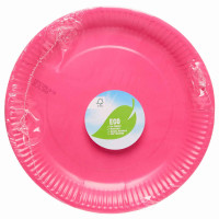 Aperçu: 8 assiettes en carton Live Pink Eco 23cm