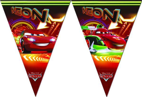 Chaîne fanion Cars Neon City 230cm