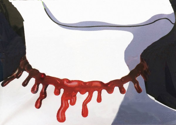 Blutverschmierte Vampir Halskette