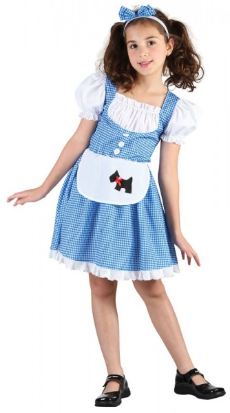 Blue and white checkered Bayernmadl costume