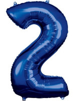 Number balloon 2 Metallic Blue 86cm