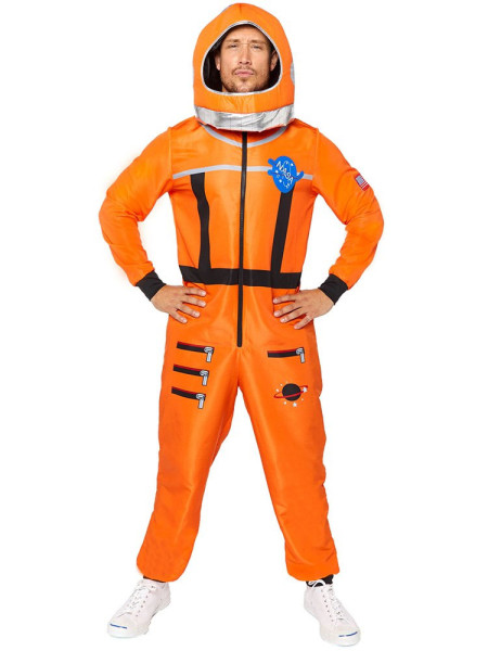 Space astronaut men's orange costume
