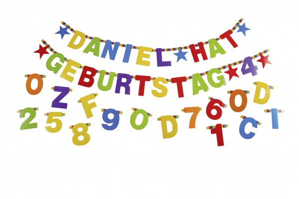 Daniel Hat Geburtstag DIY Party Girlande 84-Teilig