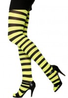 Preview: Tights striped poison green black