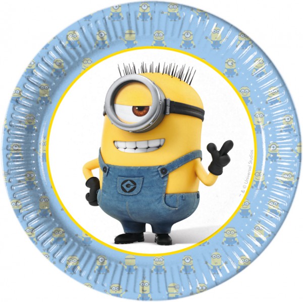 Sweet Minions Round Paper Plate Compleanno per bambini 20cm