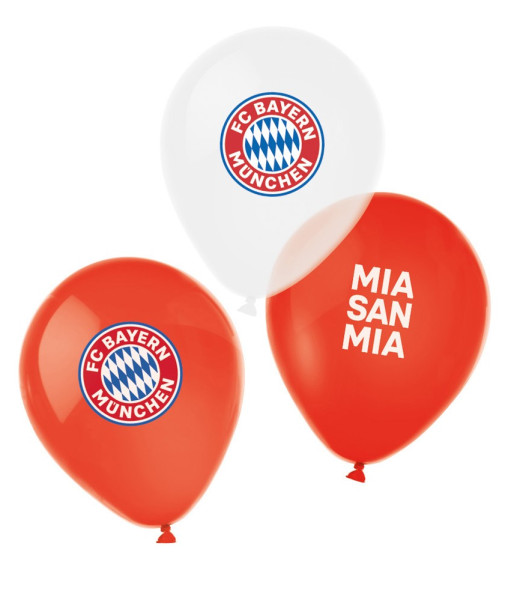 6 globos de látex FC Bayern Munich 27cm