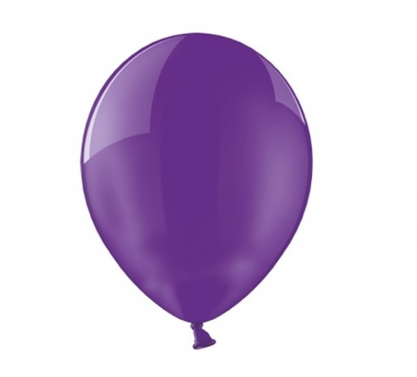 100 globos Cristal Brillante Violeta 30cm