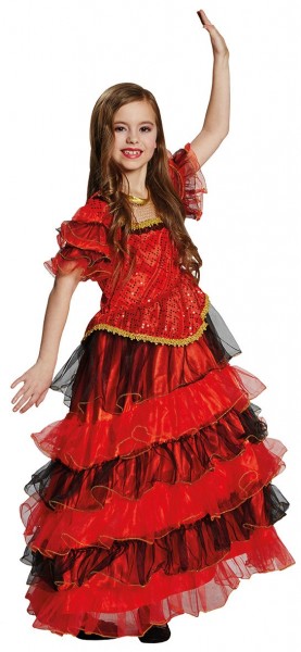 Flamenco-danser Cecilia-kjole til børn