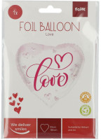 Oversigt: Big Love hjerte folie ballon 45cm